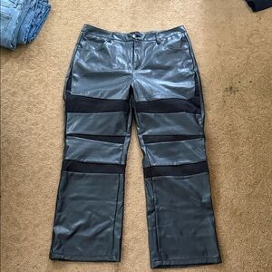 Fashion Nova Black and Gray Wide Leg Pants